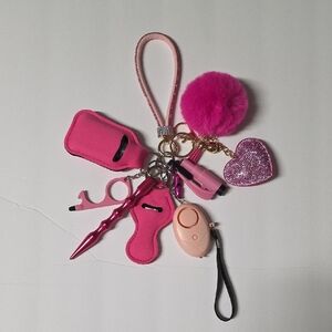 Safety Keychain Pinks